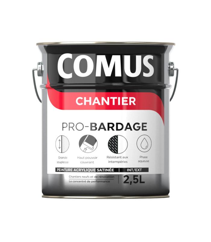 COMUS CHANTIER PRO-BARDAGE - Peinture acrylique satinée , 2.5 LT