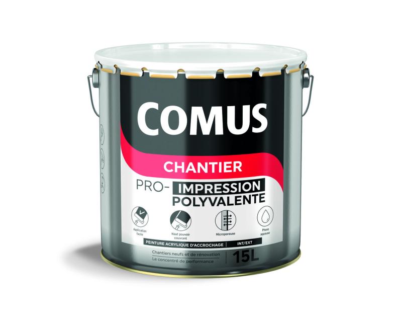 COMUS CHANTIER PRO IMPRESSION POLYVALENTE - Peinture d'accrochage, 15 LT