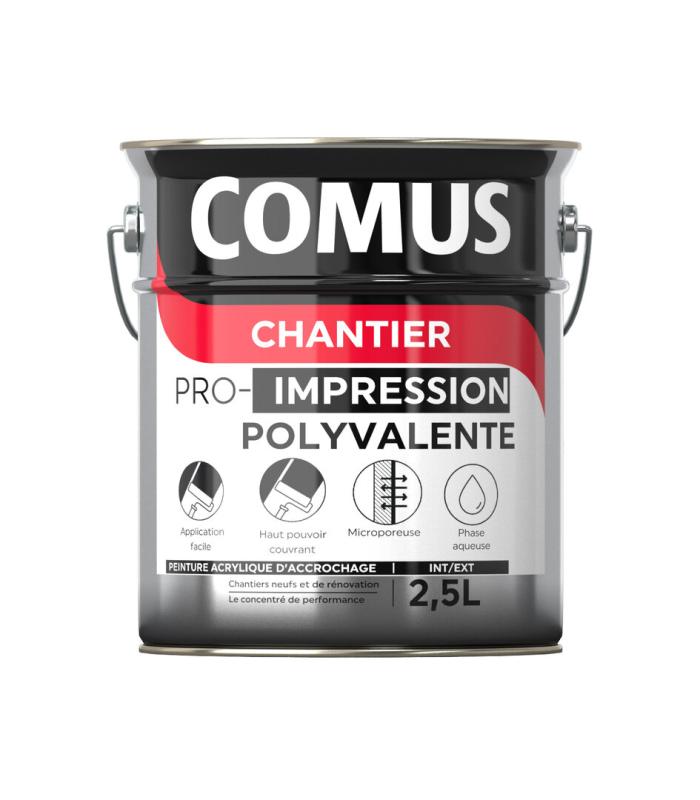 COMUS CHANTIER PRO IMPRESSION POLYVALENTE - Peinture d'accrochage, 15 LT
